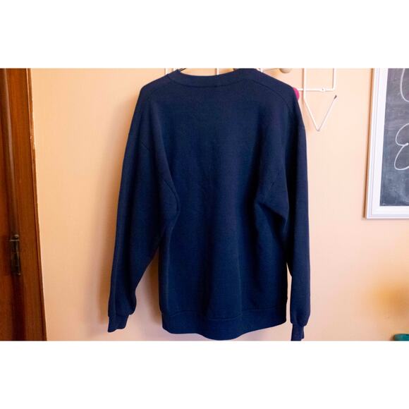 Vintage Buck Crewneck Sweatshirt – Navy Blue Jerzees Deer Made in USA - Picture 7 of 7